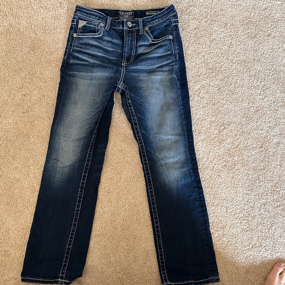 Salvage Kids Dark Blue Straight Leg Jeans